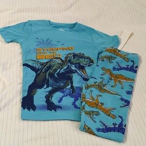 Carter's dinosaur boys pajamas set size 12 A.